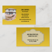 Gele hypotheek/Visitekaartje onroerend goed Visitekaartje (Voorkant / Achterkant)