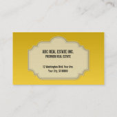 Gele hypotheek/Visitekaartje onroerend goed Visitekaartje (Achterkant)