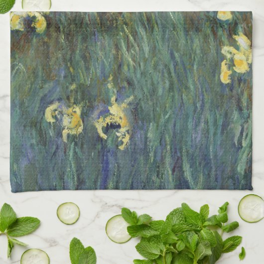 Gele Iangen van Claude Monet,  Kunst Theedoek (Gevouwen)