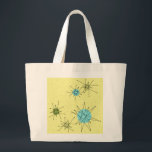 Gele Iconic Atomic Starbursts Pattern canvas tas<br><div class="desc">Deze Gele Iconische atoomstoot heeft een patroon van canvas tas die iconische atomaire sterrenbursts bevat. Dat klopt! De oude school, de gele gekleurde achtergrond met gouden gespugen is de perfecte achtergrond voor de levendige turquoise, het verzachten van selderij en kitschy parelgroene cirkels. De vlekken van kleur worden sporadisch geplaatst in...</div>