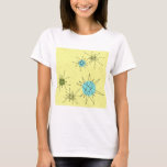 Gele Iconische atoomStarbursts T-Shirt<br><div class="desc">Deze gele Iconische atoomStarbursts T-Shirt patroon kenmerkt iconische atomaire starbursts. Dat klopt! De oude school, de gele gekleurde achtergrond met gouden gespugen is de perfecte achtergrond voor de levendige turquoise, het verzachten van selderij en kitschy parelgroene cirkels. De vlekken van kleur worden sporadisch geplaatst in diverse grootte met het bekleden...</div>