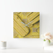 Gele ijsappelmoes vierkante klok (Huis)