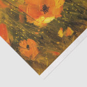 Gele impressionistische decoupage van wilde bloeme tissuepapier (Detail)