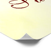 Gele Indiase grens voor haldi-verwelkomingsteken Poster (Hoek)