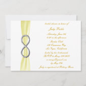Gele Infinity Bruids Douche Uitnodiging (Voorkant)