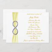 Gele Infinity Bruids Douche Uitnodiging (Voorkant / Achterkant)