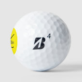 Gele initialen monogram naam golfballen (Logo)