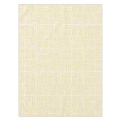 Gele inkt roller strepen op wit tafelkleed (Voorkant)