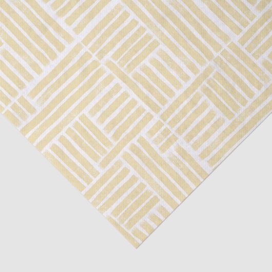 Gele inkt stripes tissue papier (Detail)