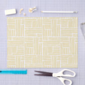 Gele inkt stripes tissue papier (Craft)