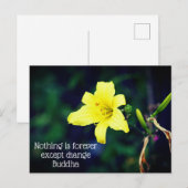 Gele Inspirerend dagnotering Briefkaart (Voorkant / Achterkant)