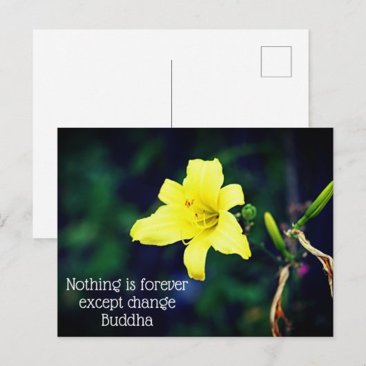 Gele Inspirerend dagnotering Briefkaart (Voorkant / Achterkant)