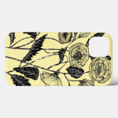 Gele iPhone Case met Bloemen - Kies Kleur (Achterkant (horizontaal))