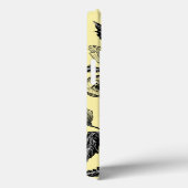 Gele iPhone Case met Bloemen - Kies Kleur (Achterkant / Rechts)