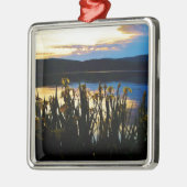 Gele Iris aan de kust van het Arrowidenmeer Metalen Ornament (Links)