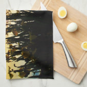 Gele Iris aan de kust van het Arrowidenmeer Theedoek (Quarter Fold)