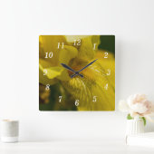 Gele Iris Baard Wandklok (Huis)