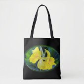 Gele Iris bloem Tote Bag (Voorkant)