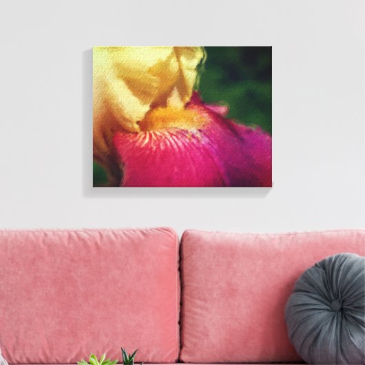 Gele Iris bloemblaadjes kunst Canvas Afdruk (Insitu (Woonkamer))