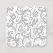 Gele Iris Damask Wedding Gift Registry Kaart (Achterkant)