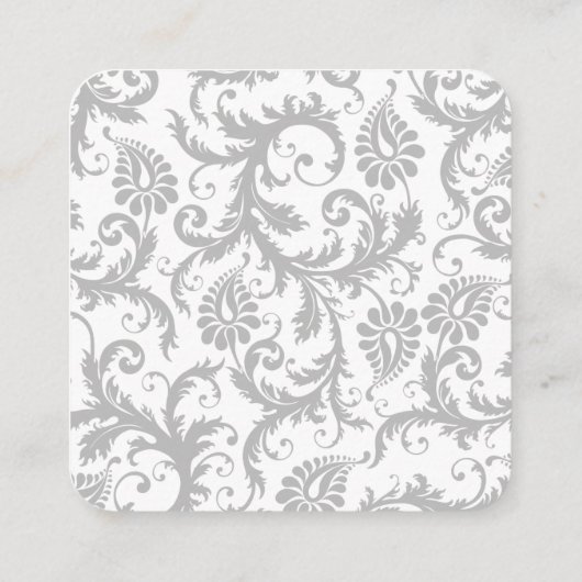 Gele Iris Damask Wedding Gift Registry Kaart (Achterkant)