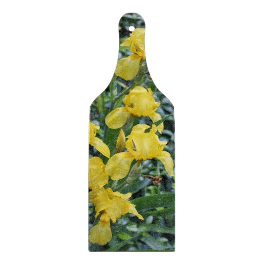 Gele Iris Floral Cutting Board Snijplank (Voorkant)