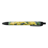 Gele Iris Floral Pens Blauwe Inkt Pen (Bodem)