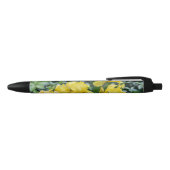 Gele Iris Floral Pens Blauwe Inkt Pen (Bovenkant)
