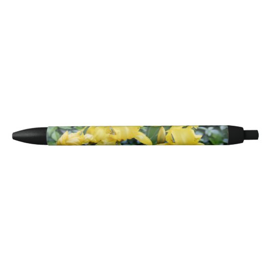 Gele Iris Floral Pens Blauwe Inkt Pen (Voorkant)