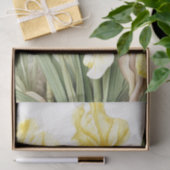 Gele Iris Flower Butterfly Franse ontkoppeling Tissuepapier (Geschenk)