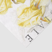 Gele Iris Flower Butterfly Franse ontkoppeling Tissuepapier (Detail)