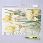 Gele Iris Flower Butterfly Franse ontkoppeling Tissuepapier (Craft)