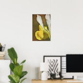 Gele Iris Flower Photographic Art afdrukken Poster (Thuiskantoor)