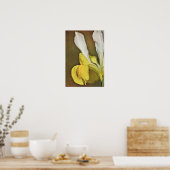 Gele Iris Flower Photographic Art afdrukken Poster (Keuken)