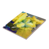 Gele Iris Flower Tile Tegeltje (Zijkant)