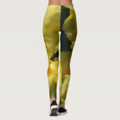 Gele Iris ventilator sluiten dicht Leggings (Achterkant)