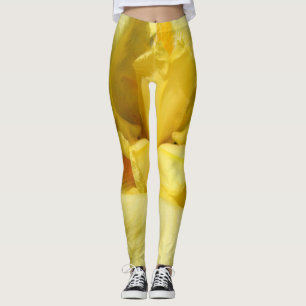 Gele Iris ventilator sluiten dicht Leggings