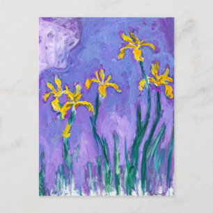 Gele Irises met roze wolken   Claude Monet   Briefkaart