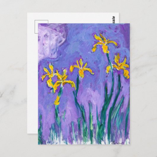 Gele Irises met roze wolken | Claude Monet | Briefkaart (Voorkant / Achterkant)
