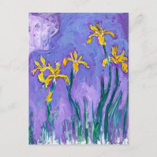 Gele Irises met roze wolken | Claude Monet | Briefkaart (Voorkant)