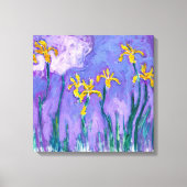 Gele Irises met roze wolken | Claude Monet | Canvas Afdruk (Voorkant)