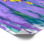 Gele Irises met roze wolken | Claude Monet | Poster (Hoek)