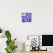 Gele Irises met roze wolken | Claude Monet | Poster (Thuiskantoor)