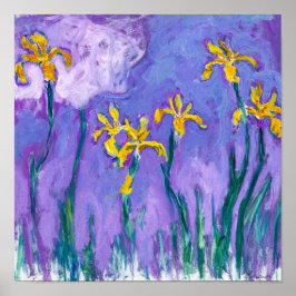 Gele Irissen met Roze Wolk | Claude Monet | Poster