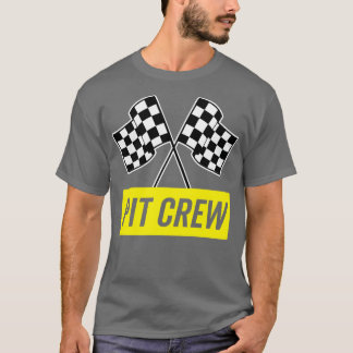 Gele Italische Pit Crew voor Racing Party Costume T-shirt