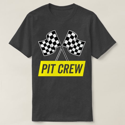 Gele Italische Pit Crew voor Racing Party Costume T-shirt (Design voorkant)