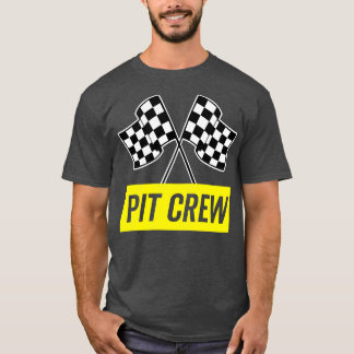 Gele Italische Pit Crew voor Racing Party Costume T-shirt
