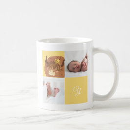 Gele Jak • Alfabet Monogram Mooie Baby Shower Koffiemok
