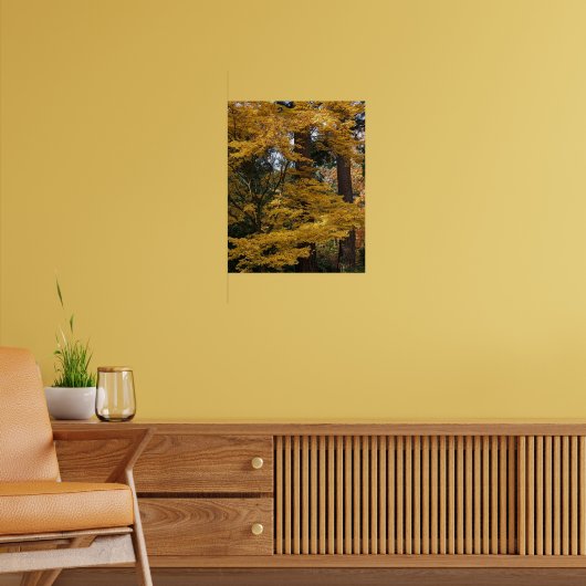 Gele Japanse Esdoornbladeren Botanisch Poster (Woonkamer 2)