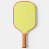 Gele Japanse golven Pickleball Paddle (Achterkant)